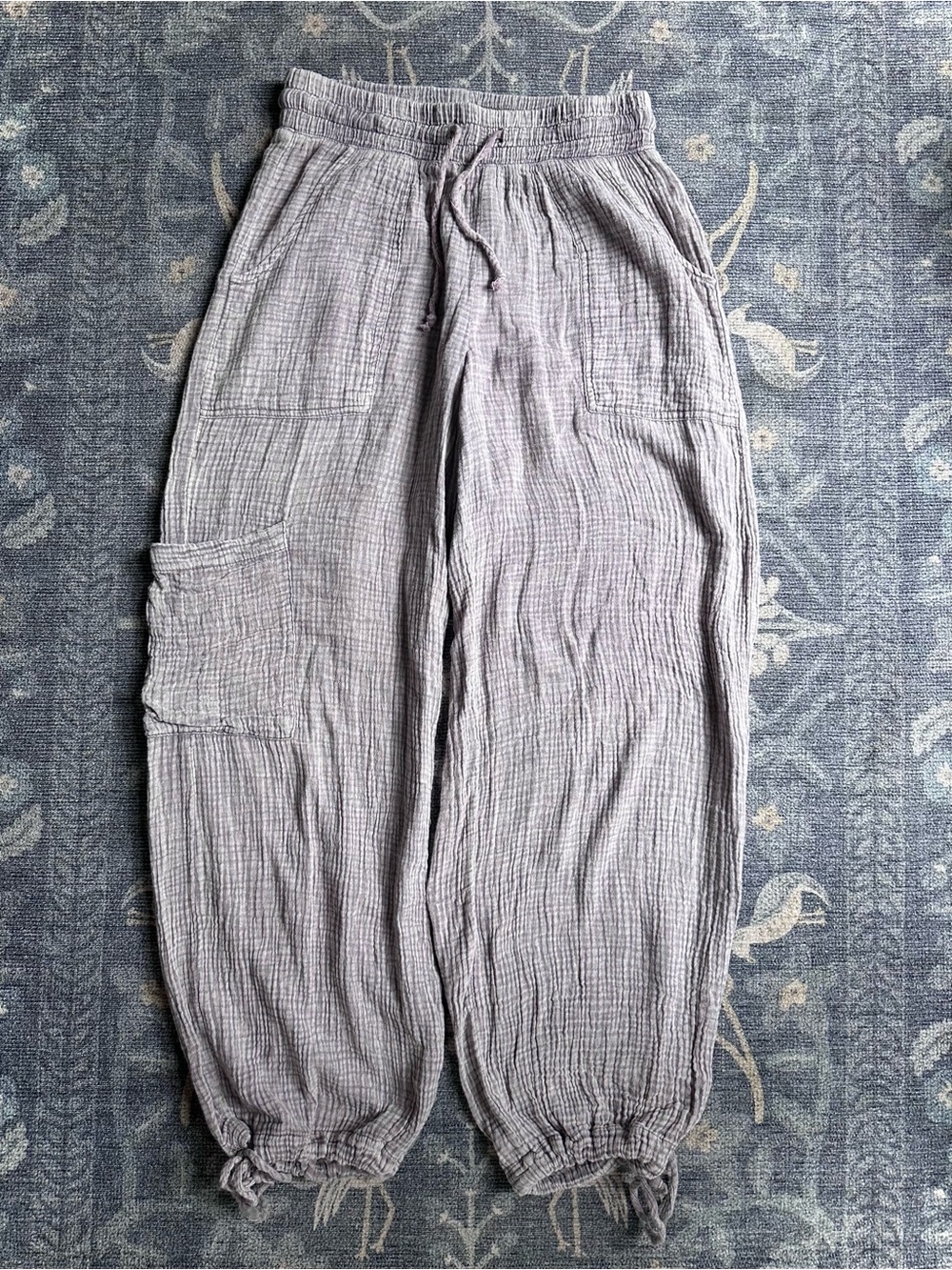 Indigo Rein Dusty Lavender Gauze Cargo Pants M